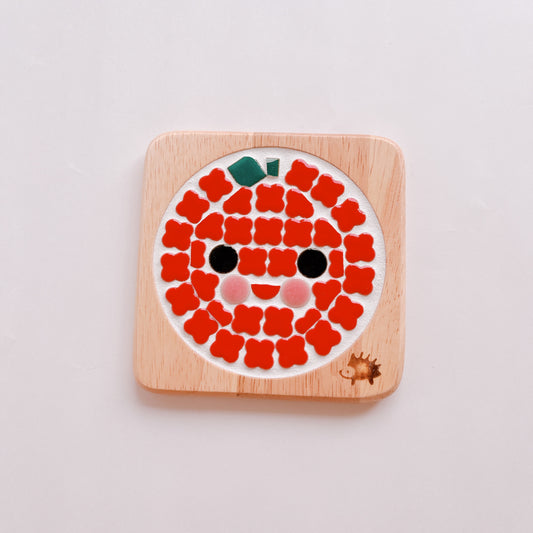 Square coaster/apple