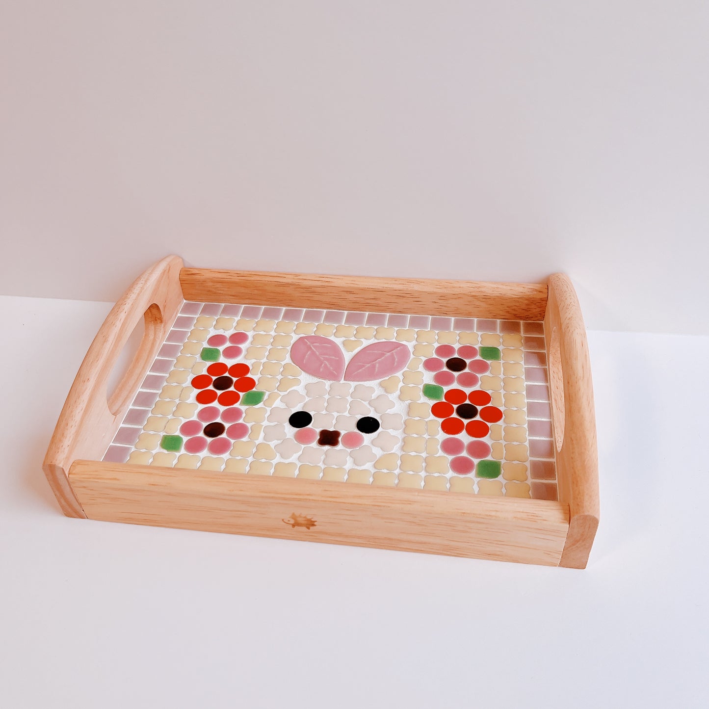 カフェトレイ/うさぎとお花