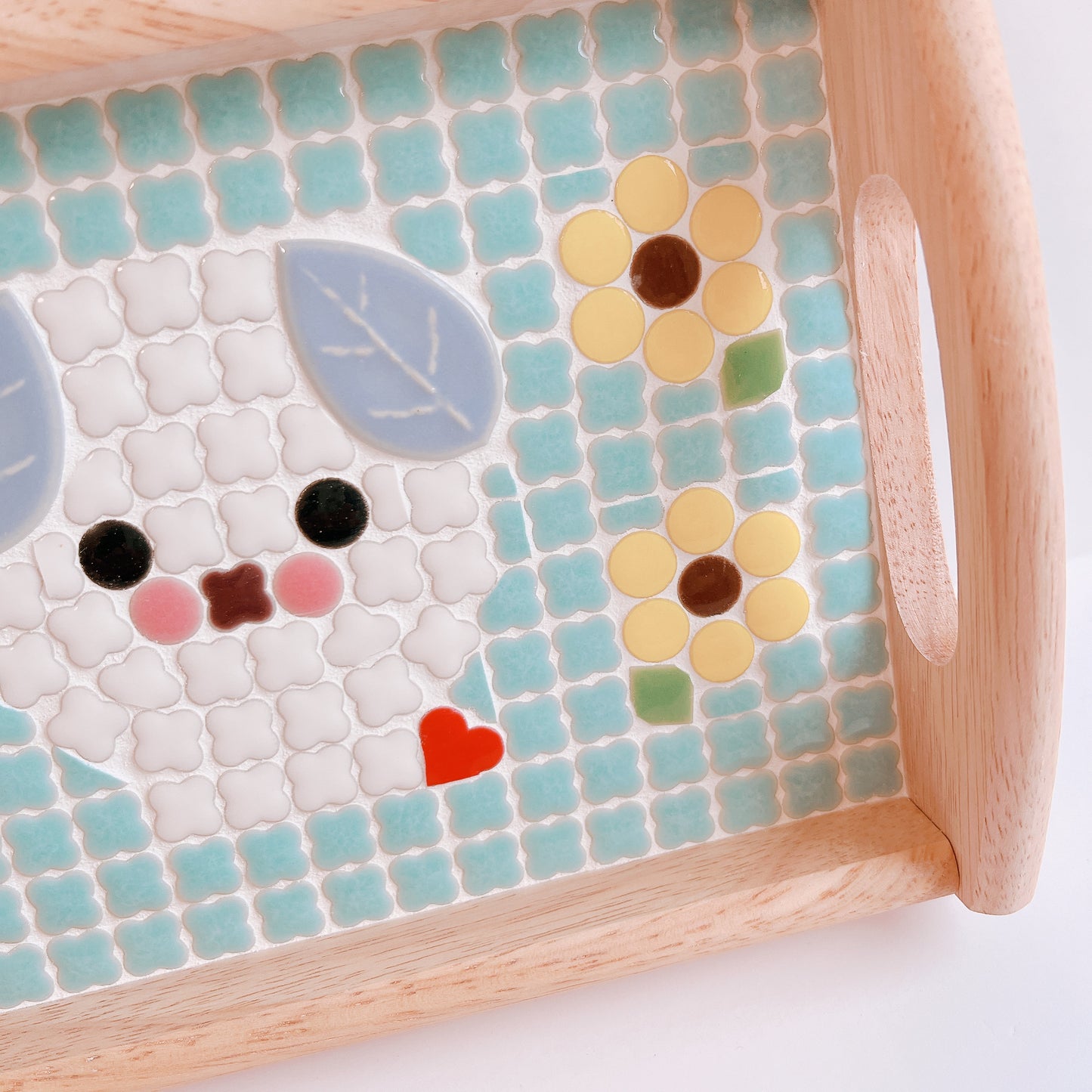 カフェトレイ/わんちゃんとお花