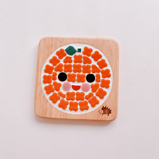 Square coaster/mandarin orange