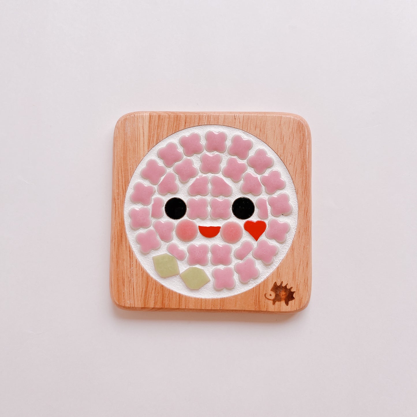 Square coaster/peach