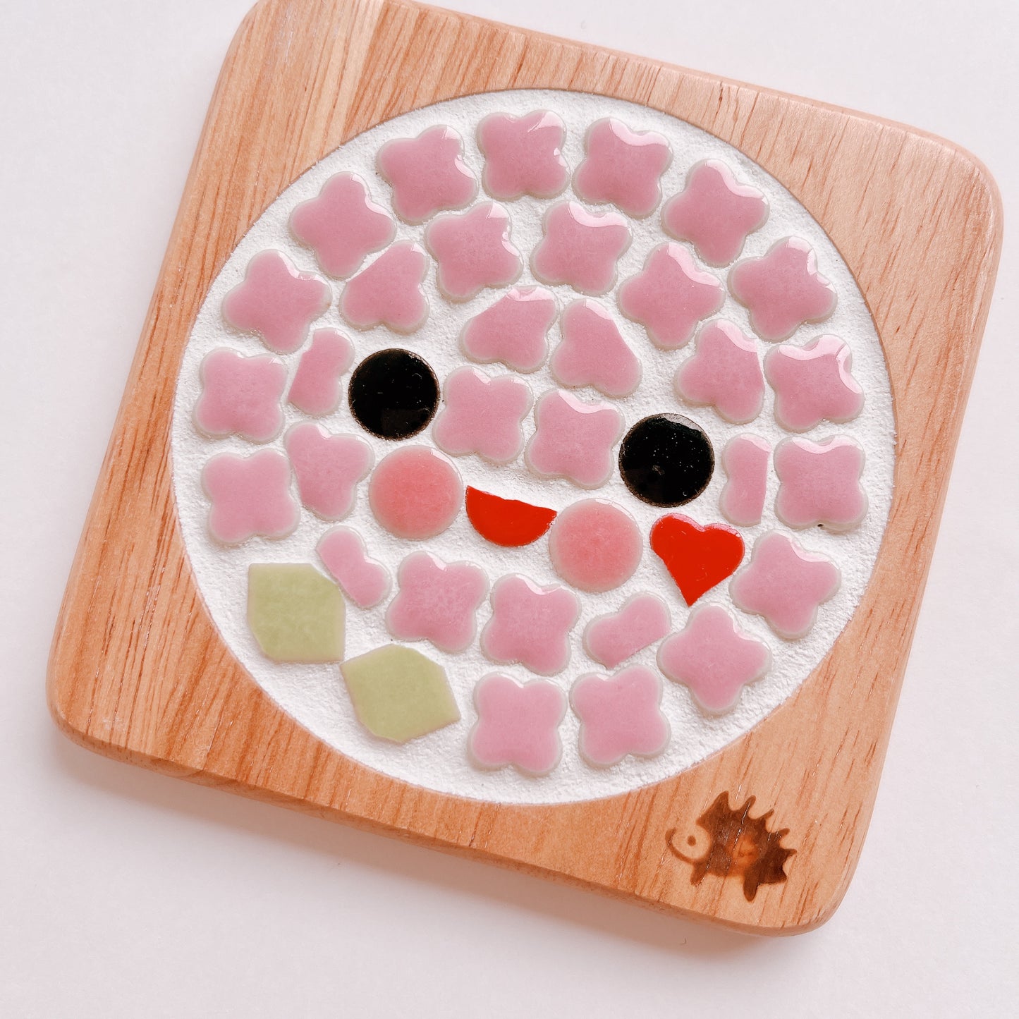 Square coaster/peach