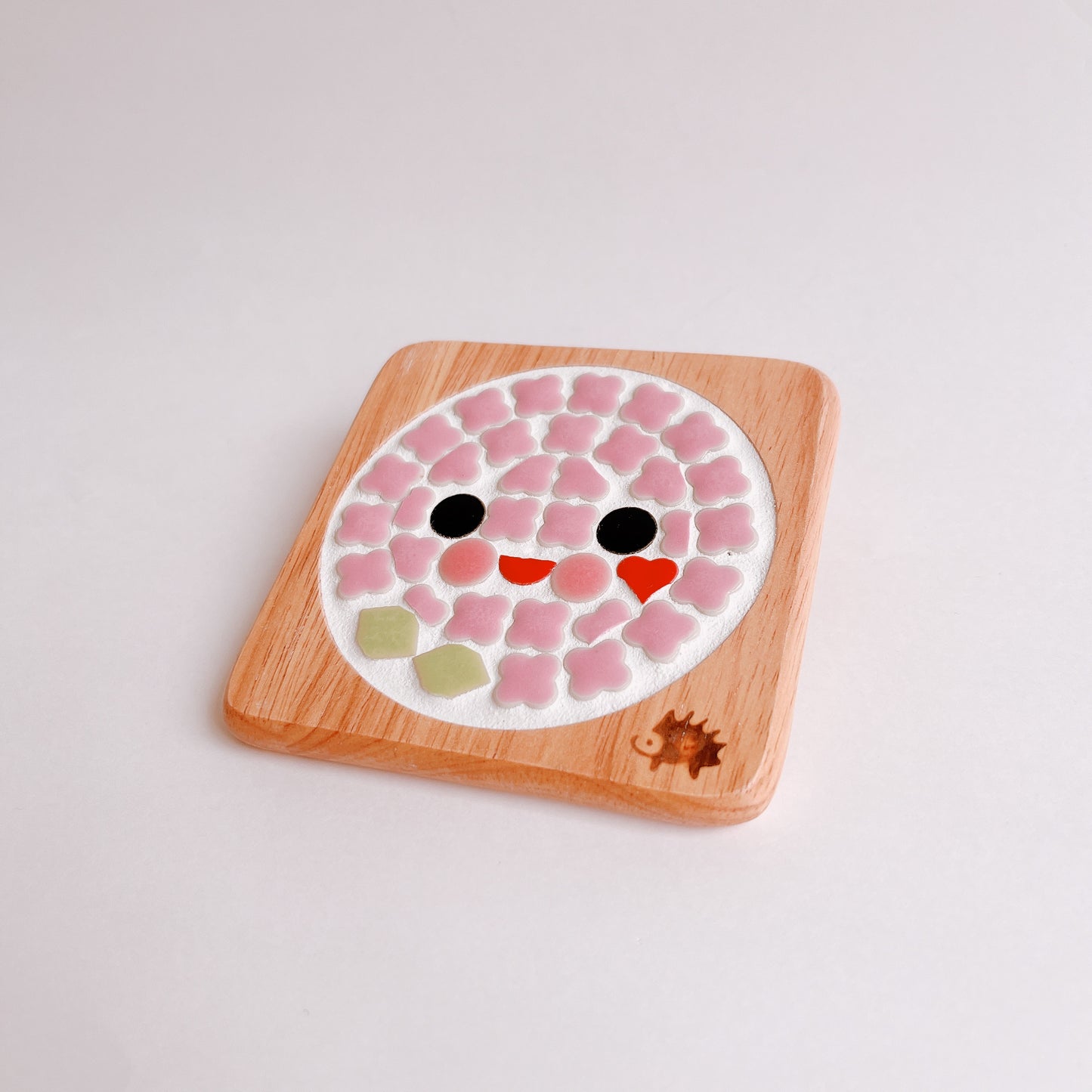 Square coaster/peach