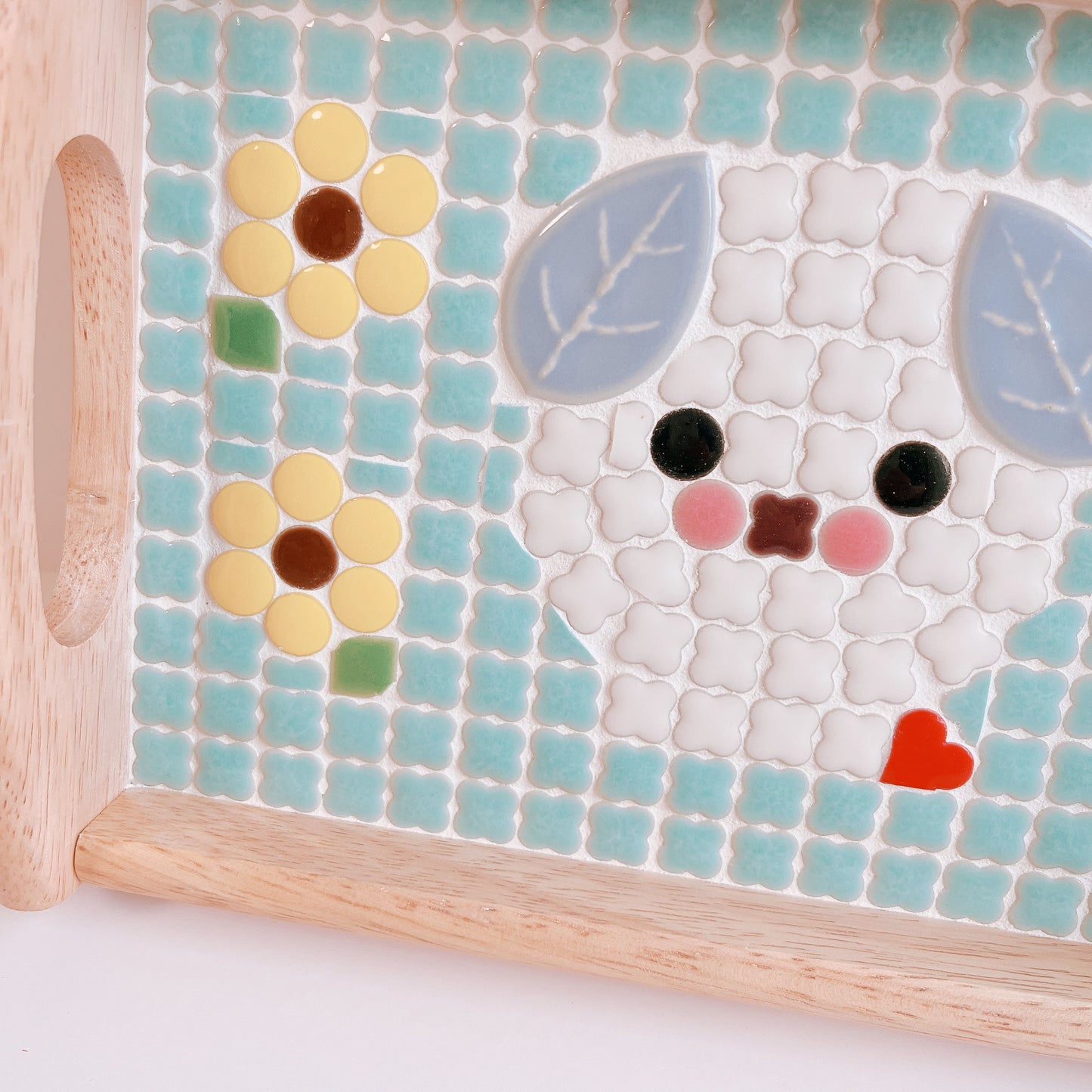 カフェトレイ/わんちゃんとお花