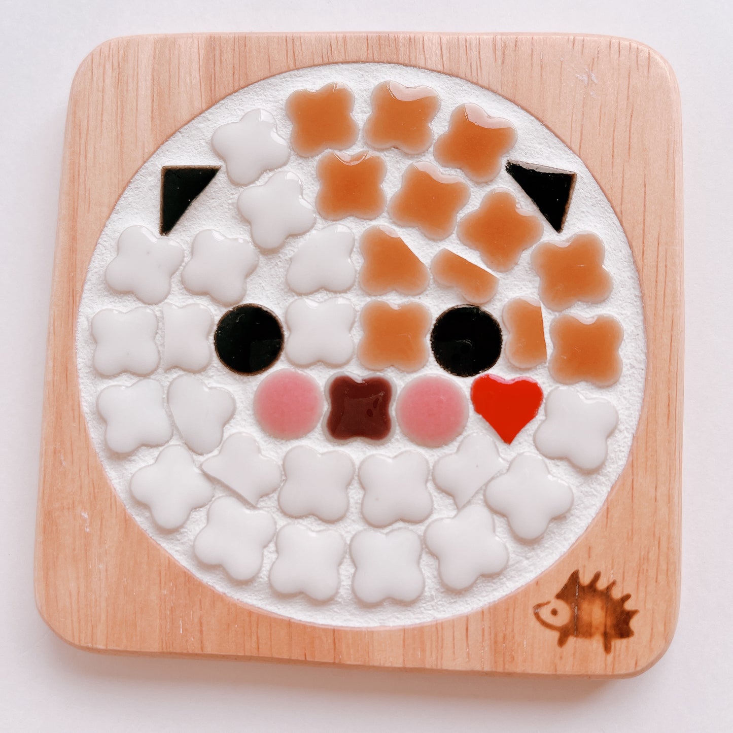 Square coaster/calico cat