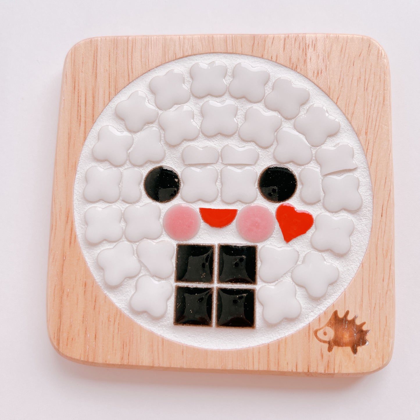 Square coaster/rice ball